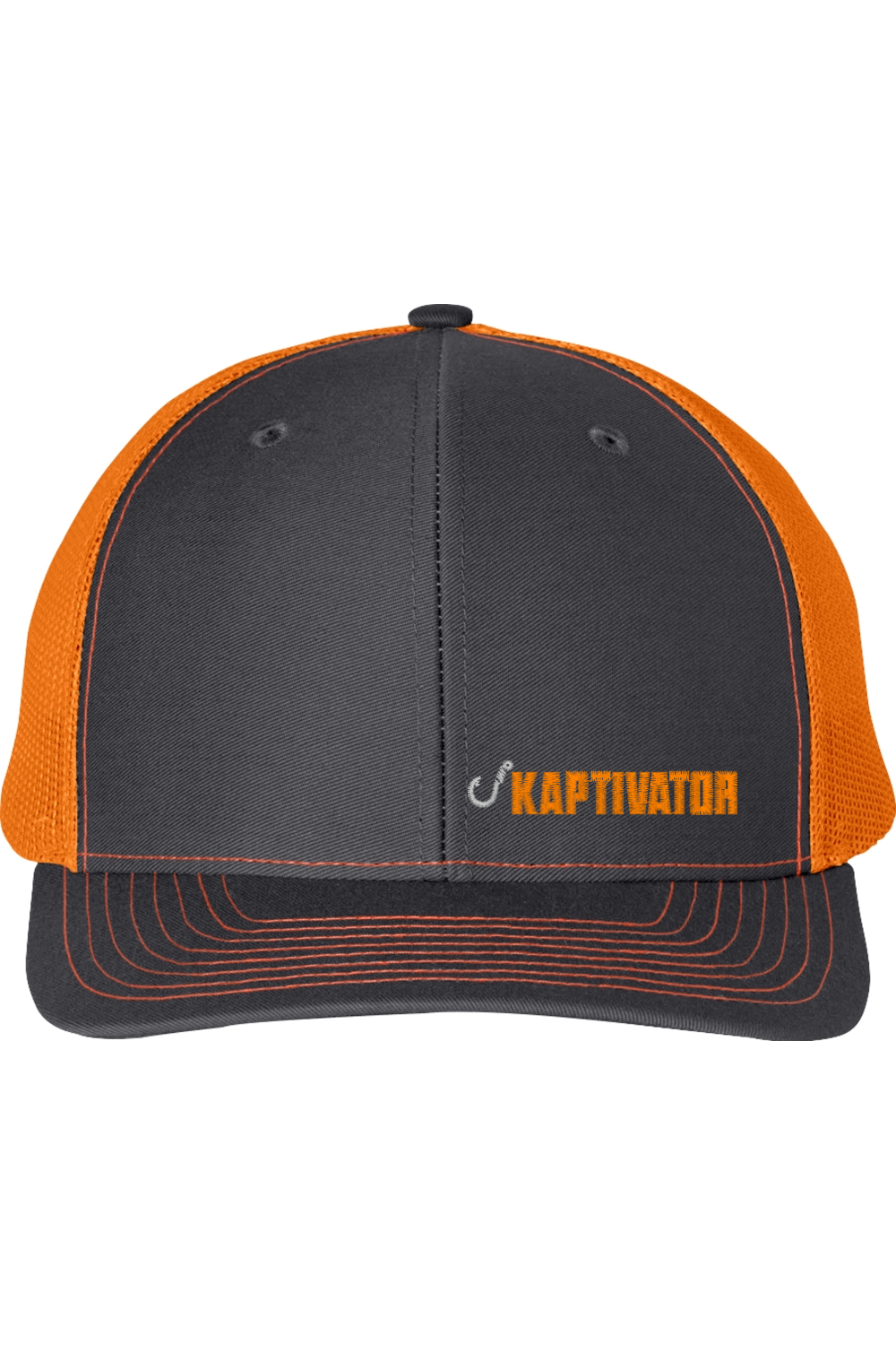 Trucker cap orange mesh fishing hat