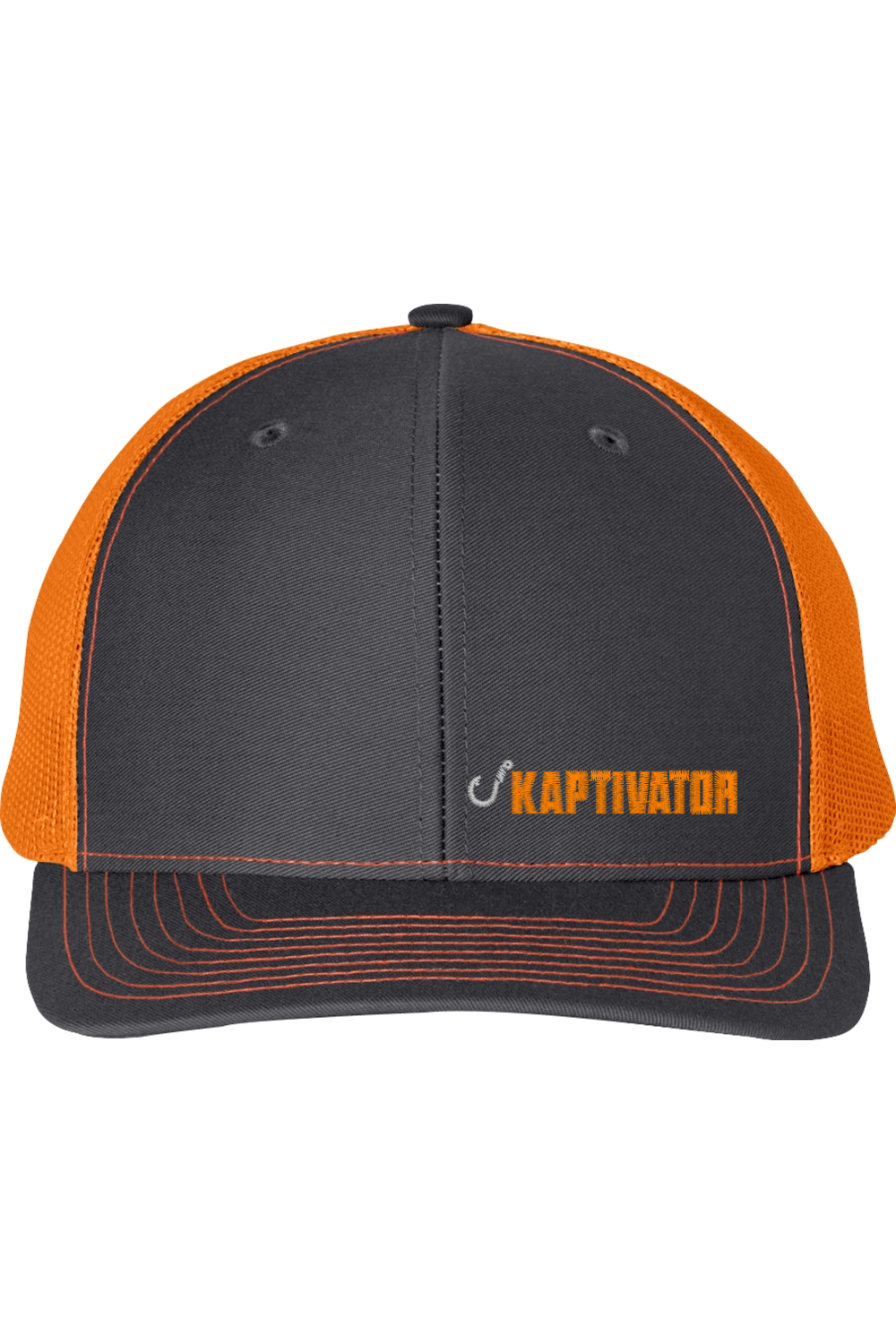 Trucker cap orange mesh fishing hat 