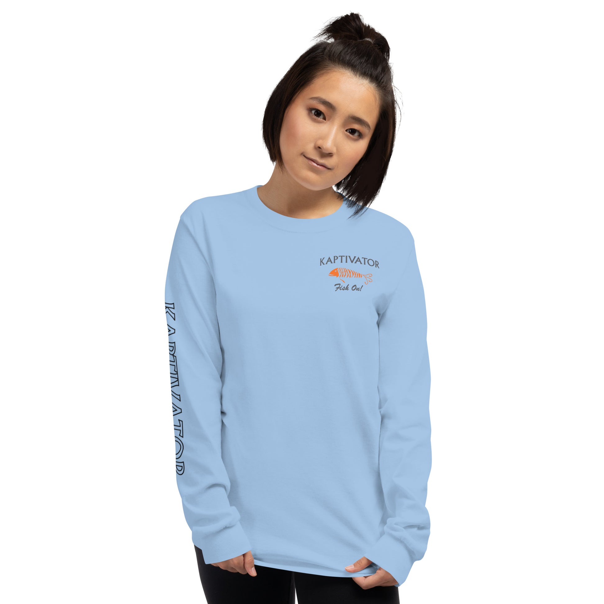 Logo Long Sleeve Shirt Light Blue Front