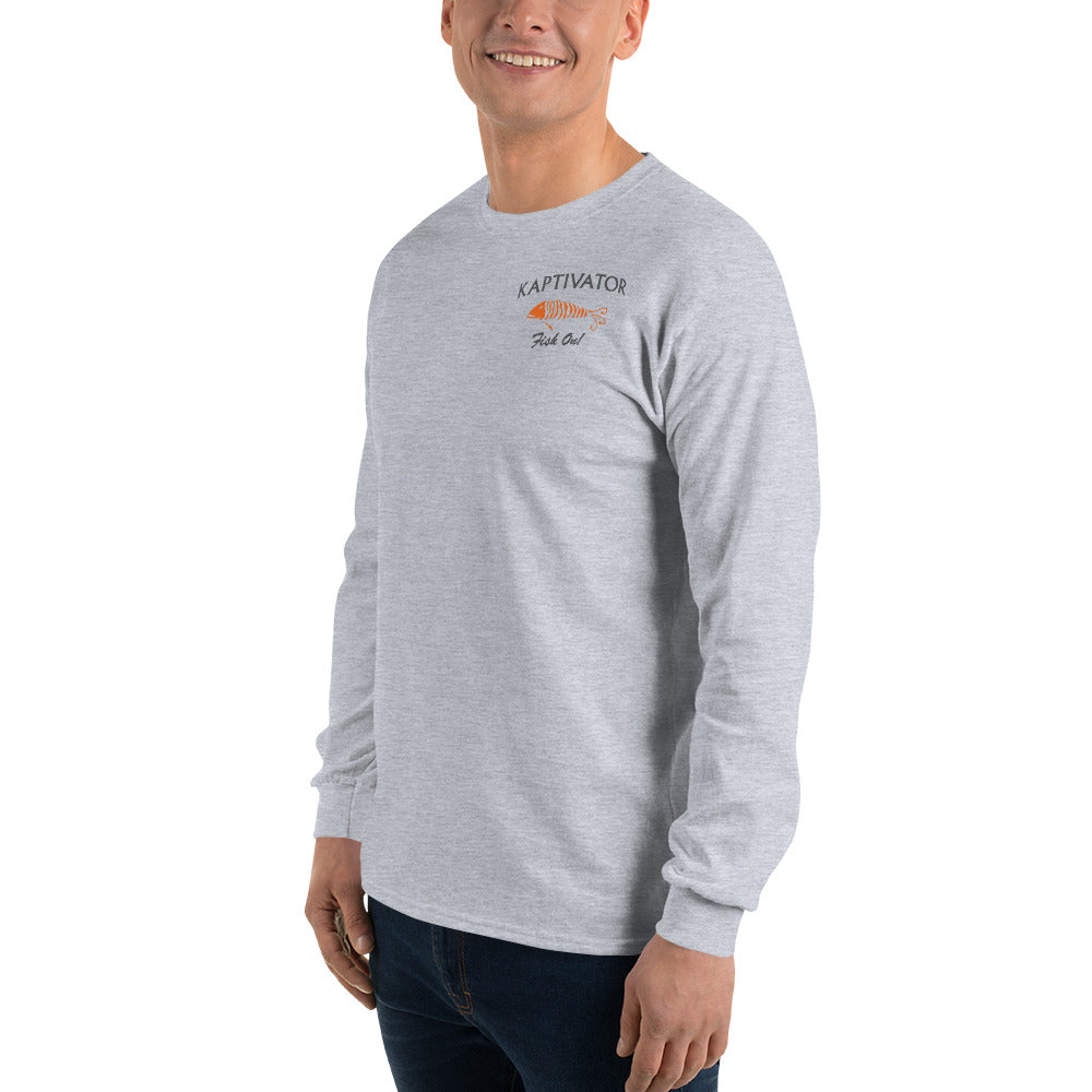 Logo Long Sleeve Shirt Gray Left Side