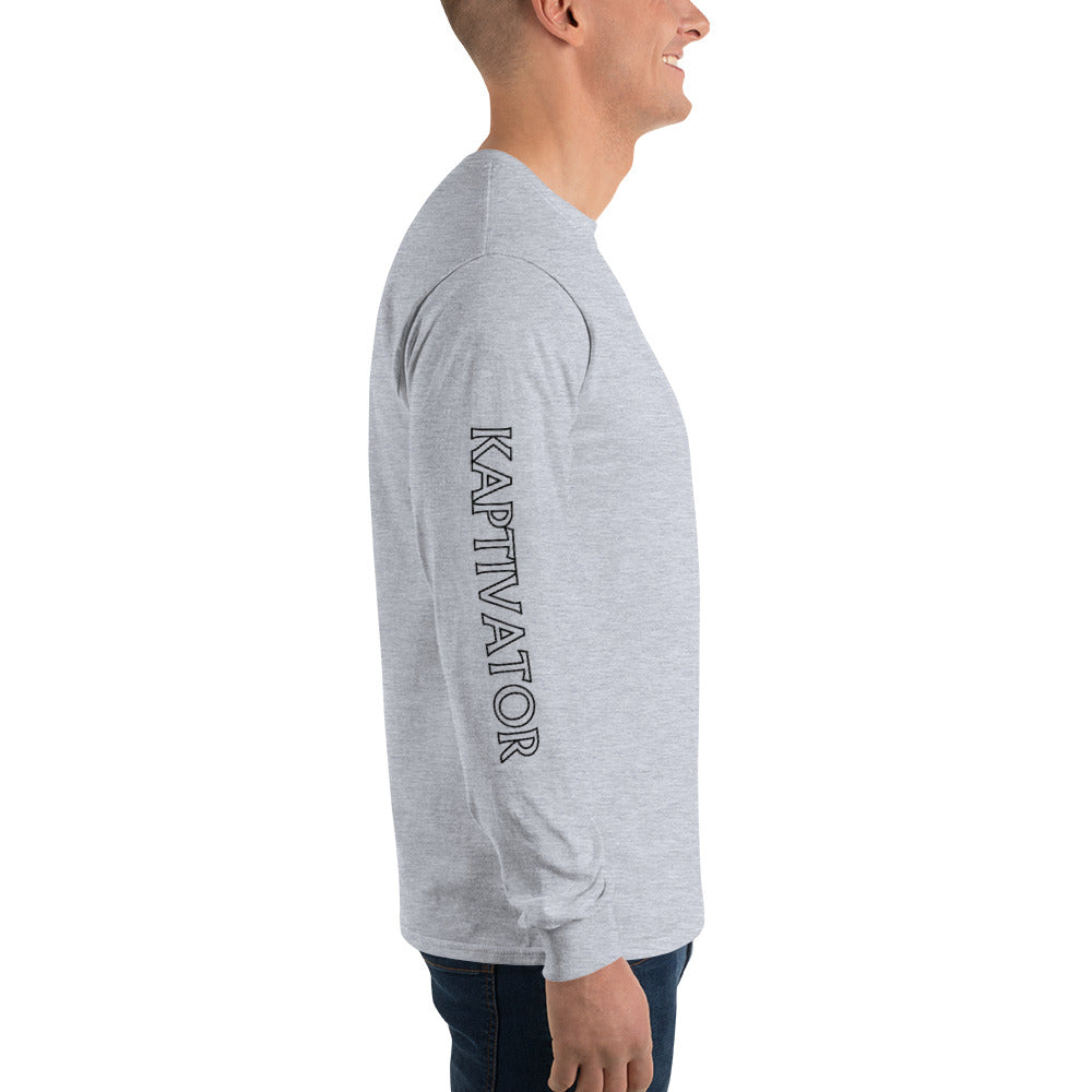 Logo Long Sleeve Shirt Gray Right Side